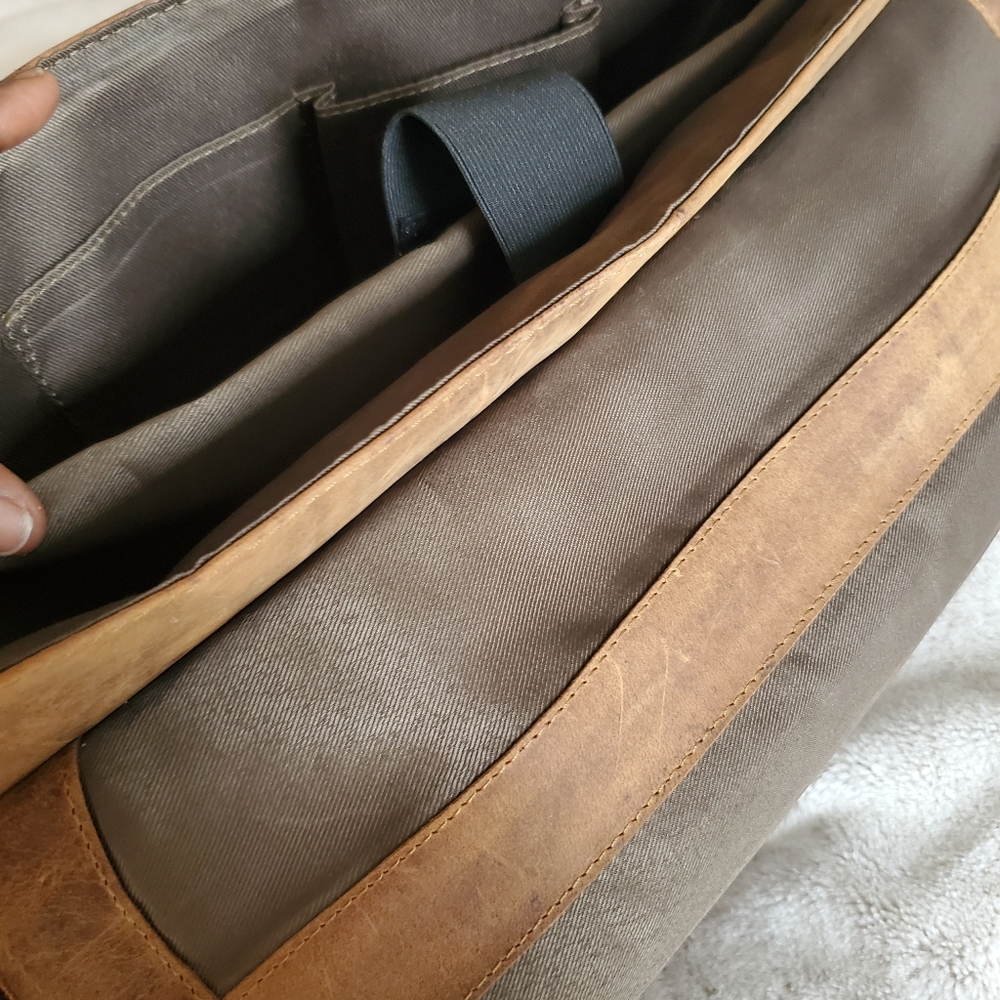 Brown Leather Messenger Bag - Picture 2 of 12